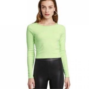 4/50% off | Tea Green Target Shirt Lace Trim